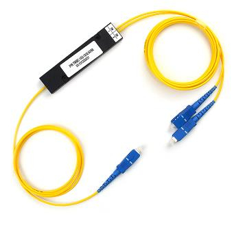 1X2 ABS BOX PLC Optical Fiber Splitter
