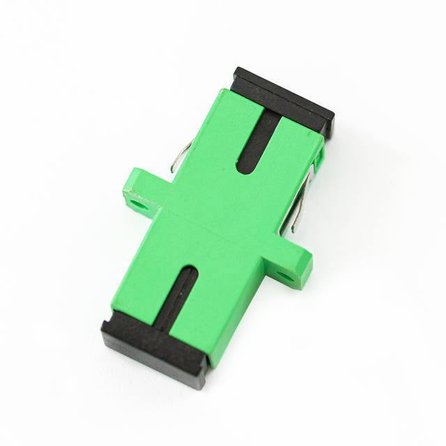 SC/APC To SC/APC Simplex OS2 Single Mode Fiber Optic Adapter/Coupler with Flange