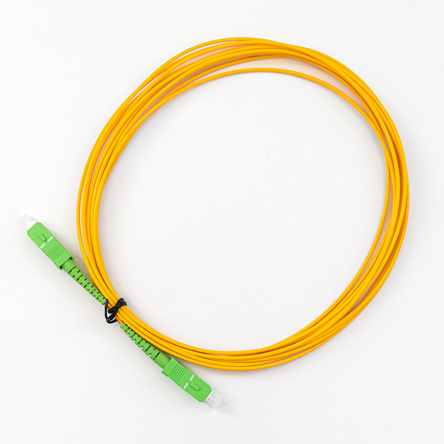 SC/APC To SC/APC, Simplex, Singlemode Fiber Optic Patch Cable